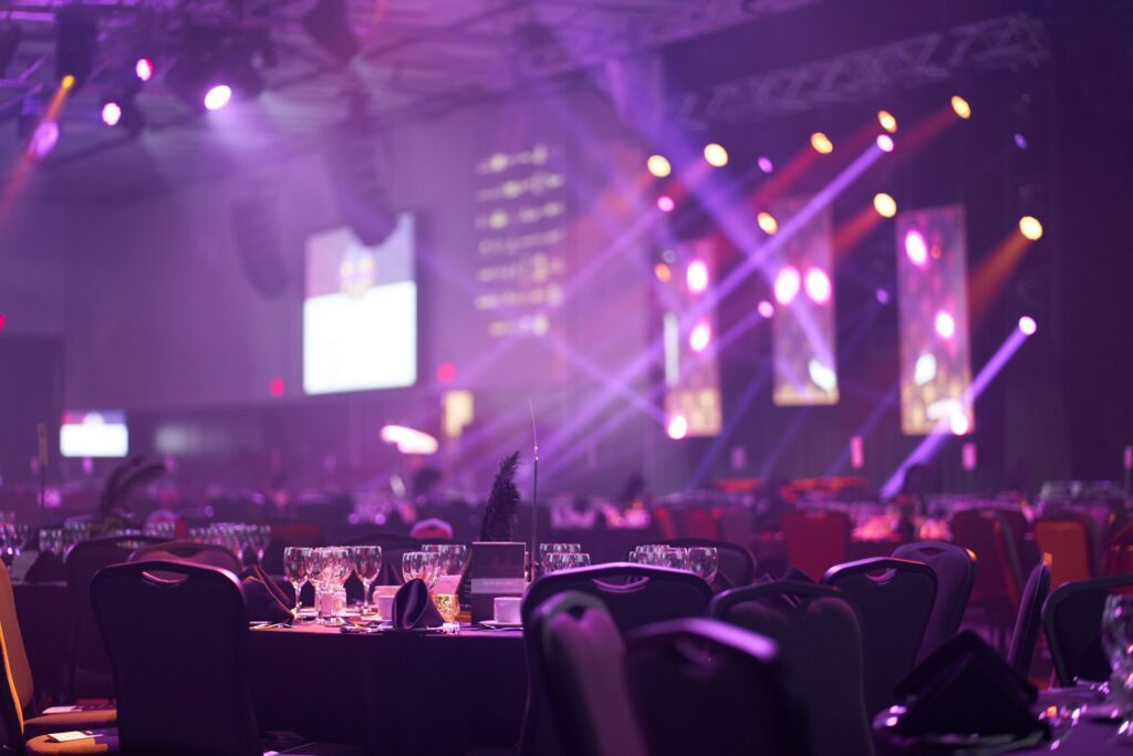 Event room - viewed from an attendee's table